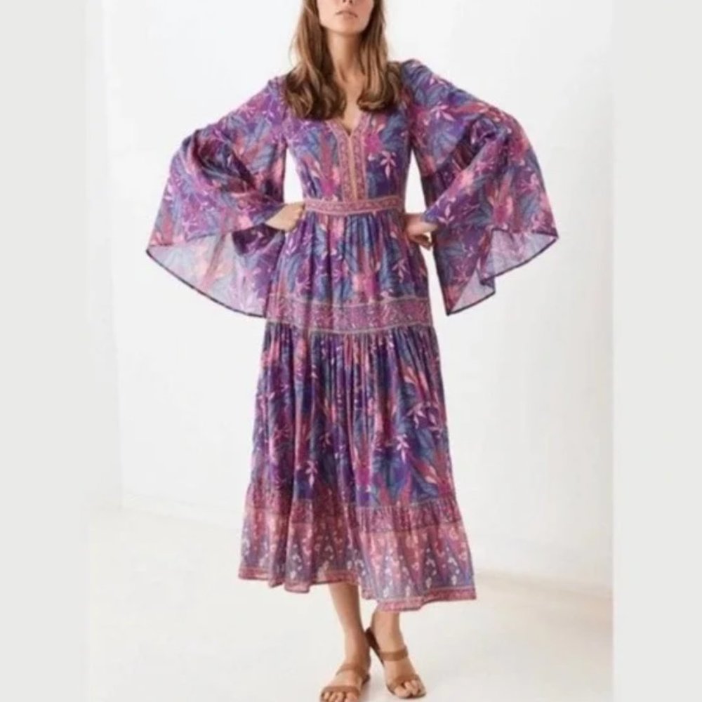 38) SPELL & THE GYPSY Bianca floral Gown NWOT sz XS - Picture 2 of 8